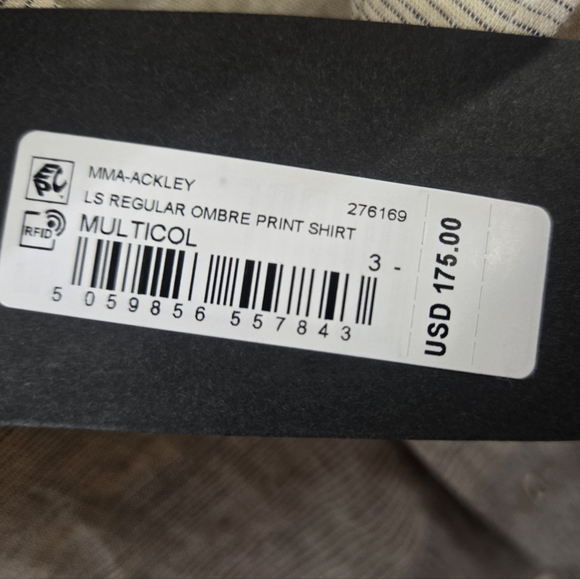 Ted Baker Men's Ackley Long Sleeve Regular Ombre Print Shirt - Picture 5 of 7